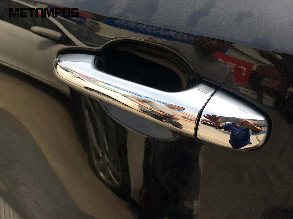 Silver SZXia Chrome Door Handle Catch Cover Trim Decoration Frame Exterior Accessories Car Styling for Toyota Highlander 2015-2017 2018 2019 Silver SZXia Chrome Door Handle Catch Cover Trim Decoration Frame Exterior Accessories Car Styling for Toyota Highlander 2015-2017 2018 2019
