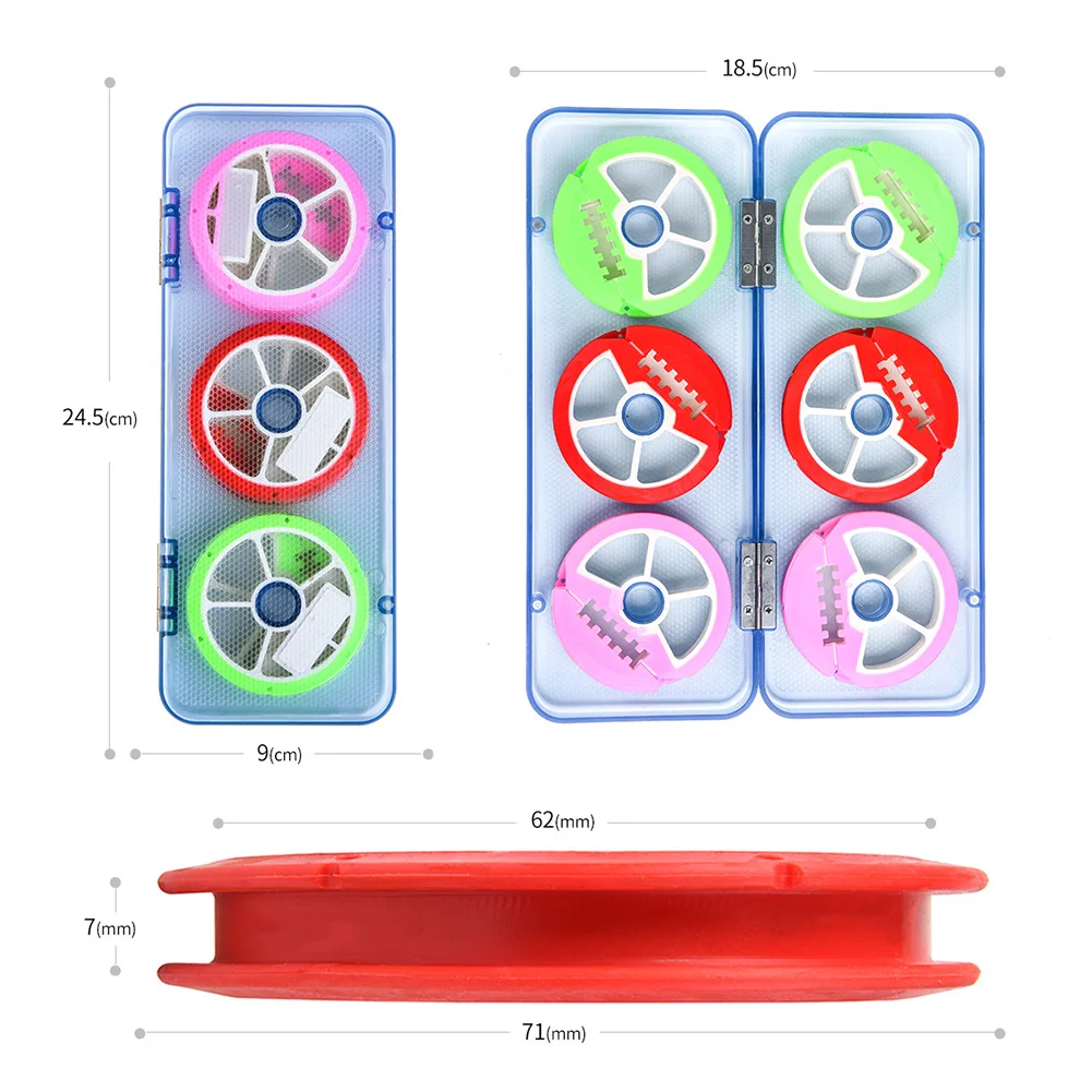 Катушка, уличная катушка для рыбалки, коробка, цветная коробка для хранения, силиконовый основной вал, снасти, портативная линия, обмотка, упаковка, легкая катушка