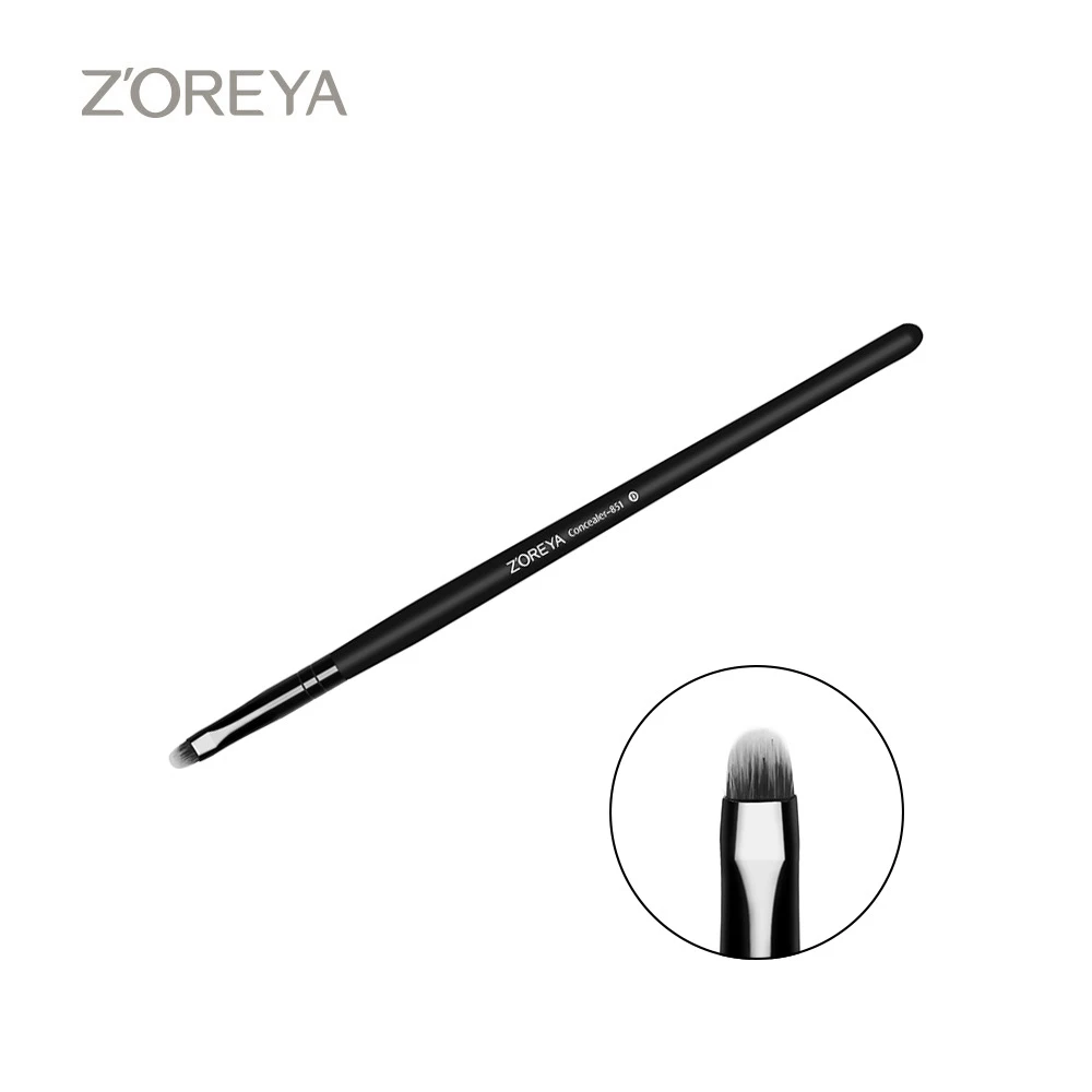 ZOREYA, одна черная Кисть для макияжа, подводка для глаз, тени для век, пудра, консилер, кисть для растушевки бровей, косметическая кисть, кисть для макияжа глаз