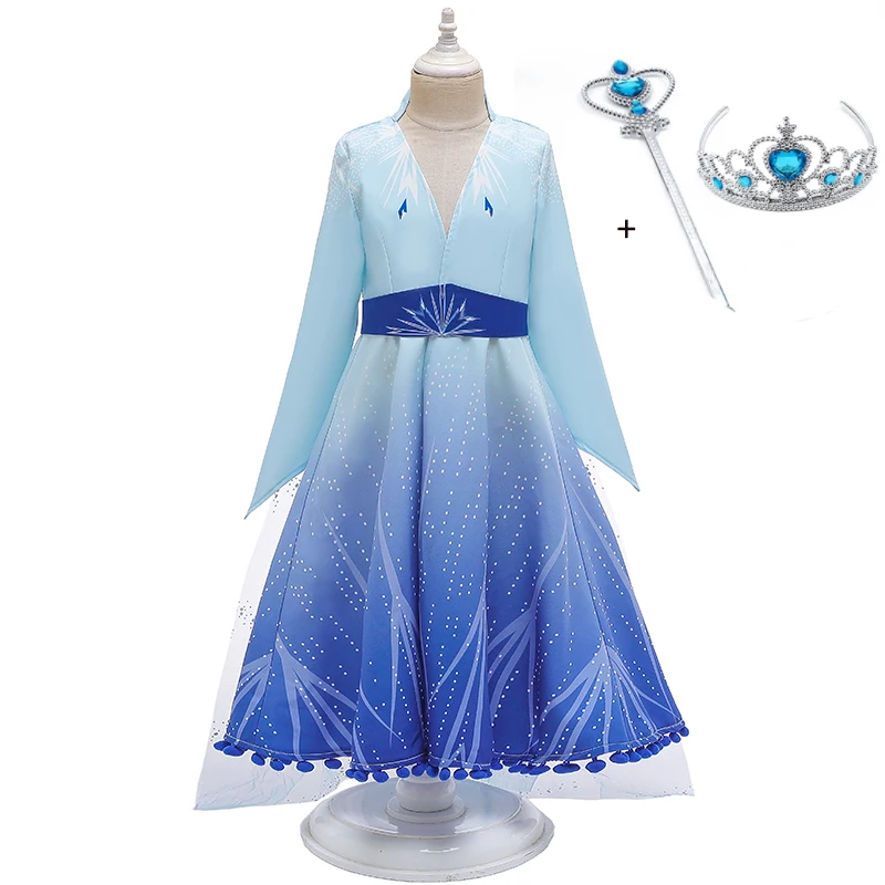 Frozen Elsa Girl Princess Dress Winter Baby Girl Clothes Kids Halloween Party Cosplay Costume Children Anna Dress 3 to 12Y baby dresses cheap Dresses