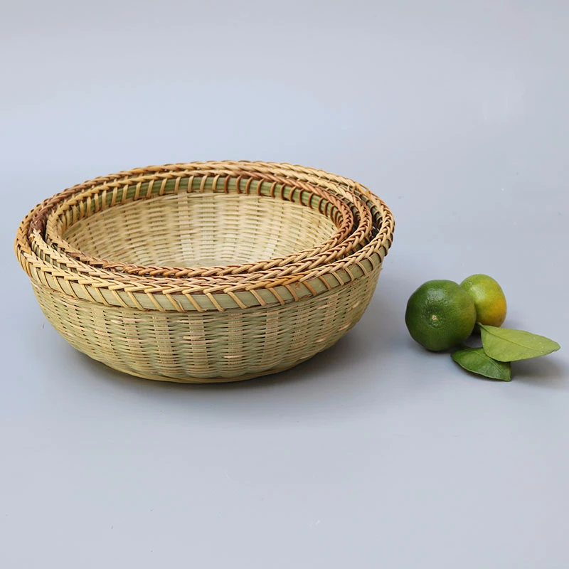 Плетеная корзина для фруктов ручной работы бамбуковый лоток Berad блюдо для овощей для пикника пищевой ящик для посуды домашний декор Panier Osier