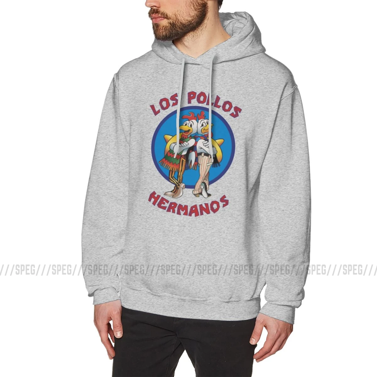 Breaking Bad Los Pollos Hermanos, Мужская толстовка, хлопок, потрясающие толстовки, дизайнерские пуловеры - Цвет: Серый