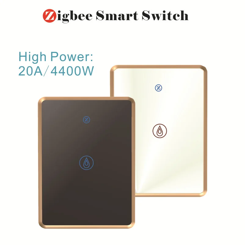 Zigbee Smart Switch рамка из цинкового сплава 20A 4400 Вт Супер зигби водонагреватель TuYa