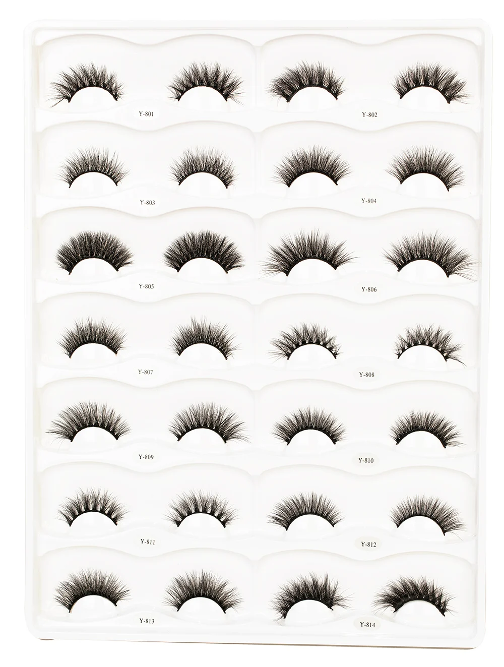 Yelix New Fashion Human False Eyelashes Strip 30 Pairs 3D-8D Mink Fur Lashes Make up Natural Fake Wispy Eyelash Beauty Tools