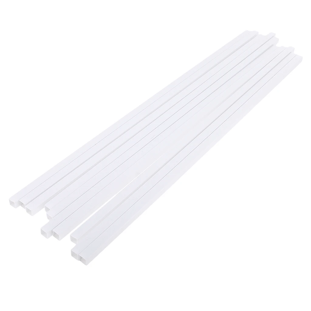 10x ABS Plastic Square Tube Pipe Model Making Scenery Architectural Scenery