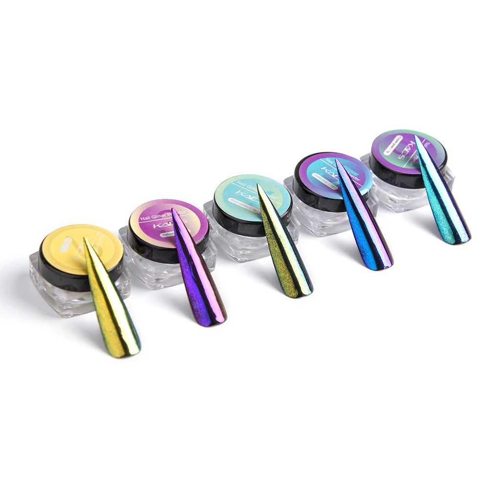KADS 1g/Box Gold Sliver Nail Glitter Powder Mirror Shining Nail Art DIY Chrome Pigment Glitters Chrome Pigment Powder Dust Nails