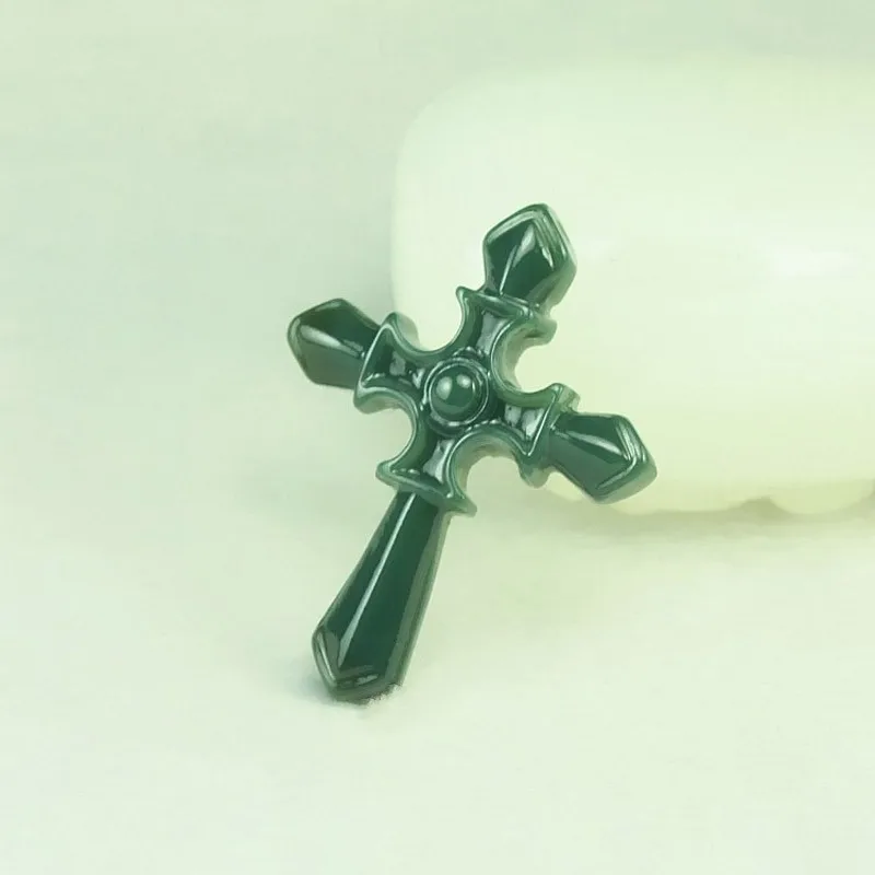 Пьедра натуральный tallada Cruz colgante piedra Real HeTian tallado suerte colgantes collar moda mujer hombre Joyeria|Камни| |