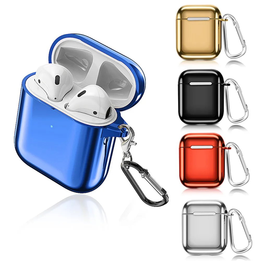 1 шт., Раздельный ультра тонкий чехол для наушников, чехол для Apple Airpods 1, 2, Gen, сплошной цвет, покрытие, бампер, ударопрочный защитный чехол, чехол