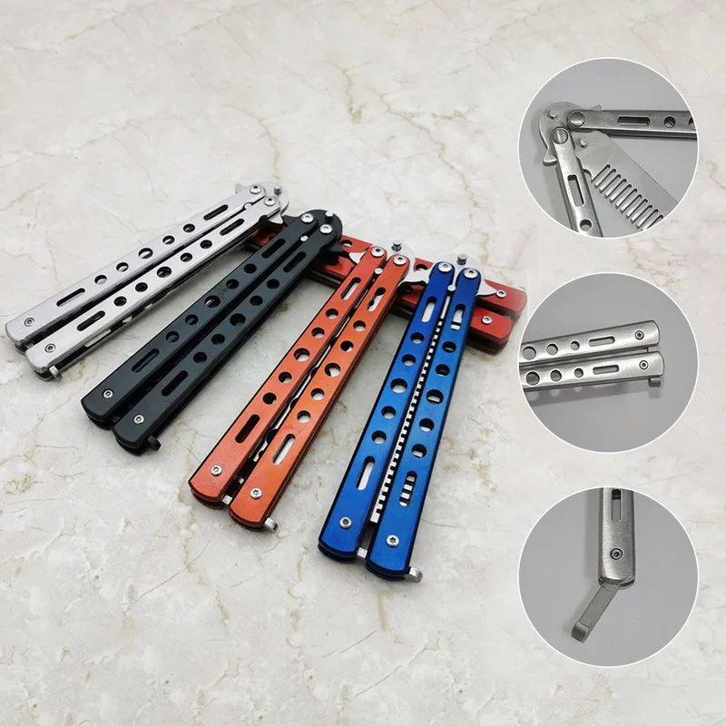 Бабочка Стиль тусклый нож инструмент для Balisong тренажер тренировка Практика