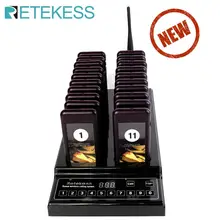 RETEKESS T112 Беспроводная ресторанная система подкачки система очереди 999 каналов 1 км водонепроницаемый ресторан пейджер Официант Вызов пейджер