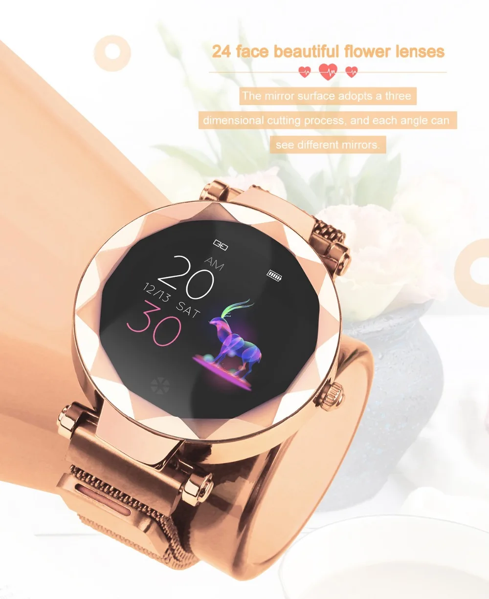 Hi18 Smart Watch Continuous Heart Rate Detection IP67 Waterproof Female Physiology Reminder Tracker Wristband Smart Bracelet