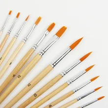 Деревянная кисть для масляной живописи акриловая Акварельная Panit Art Supply Set Top Artist Painting Tools 12 шт./компл