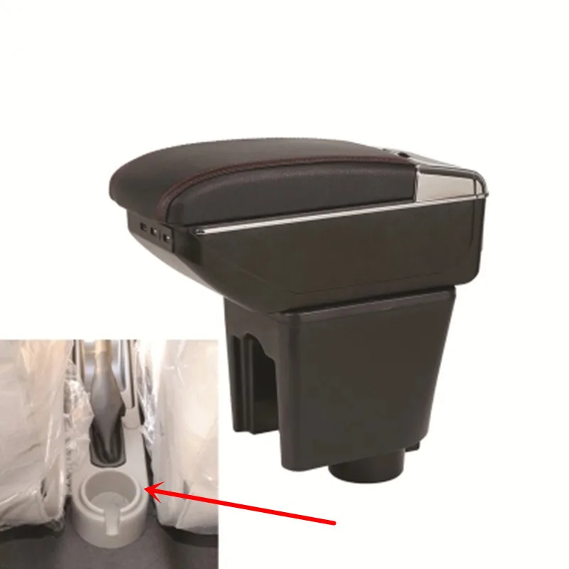 Для Chevrolet Aveo T200 / T250 2002-2011 вращающаяся верхняя кожаная центральная консоль