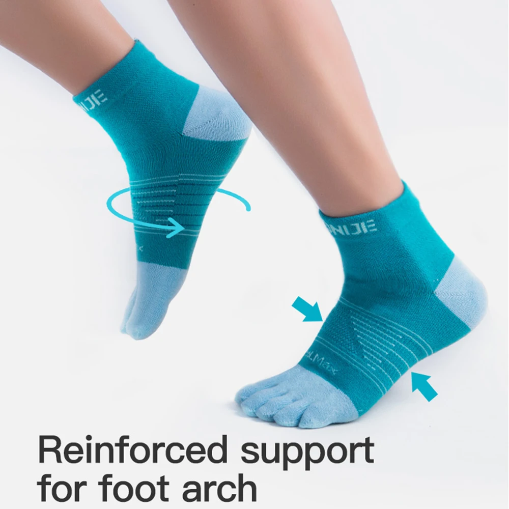 Running Socks Basketball Socks 2 Pairs Toe Barefoo Socks