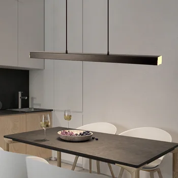 

Nordic Restaurant Chandelier Lighting Modern LED Restaurant Long Hanging Lamp Office Lighting Bar Lighting Study Room Lamp DC