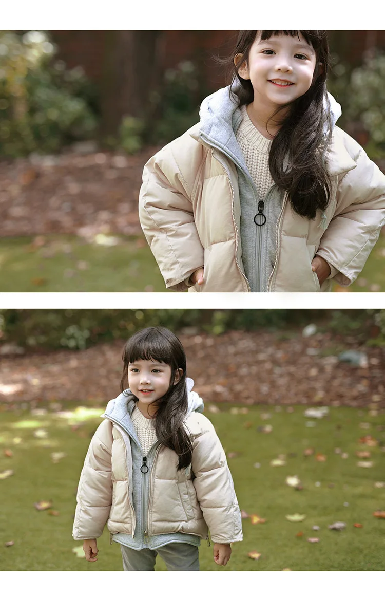 Two-piece Hooded Medium-sized Children Cotton New Children's Clothing Long Sleeve Toddler Girl Clothes Winter Coat for Kids