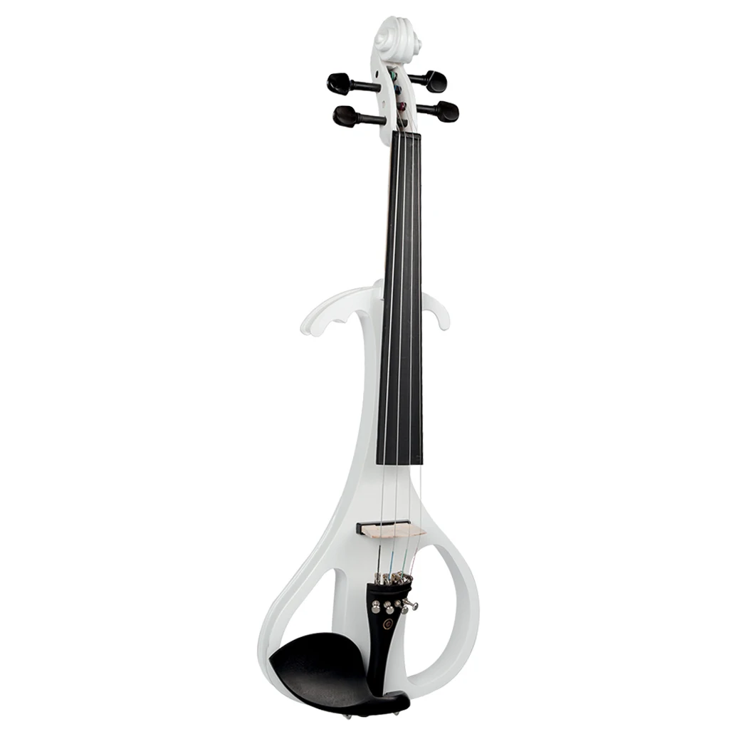 

Professional Solid Wood 4/4 Silent Electric Violin White with Carrying Case for Concert Orchestra Stage