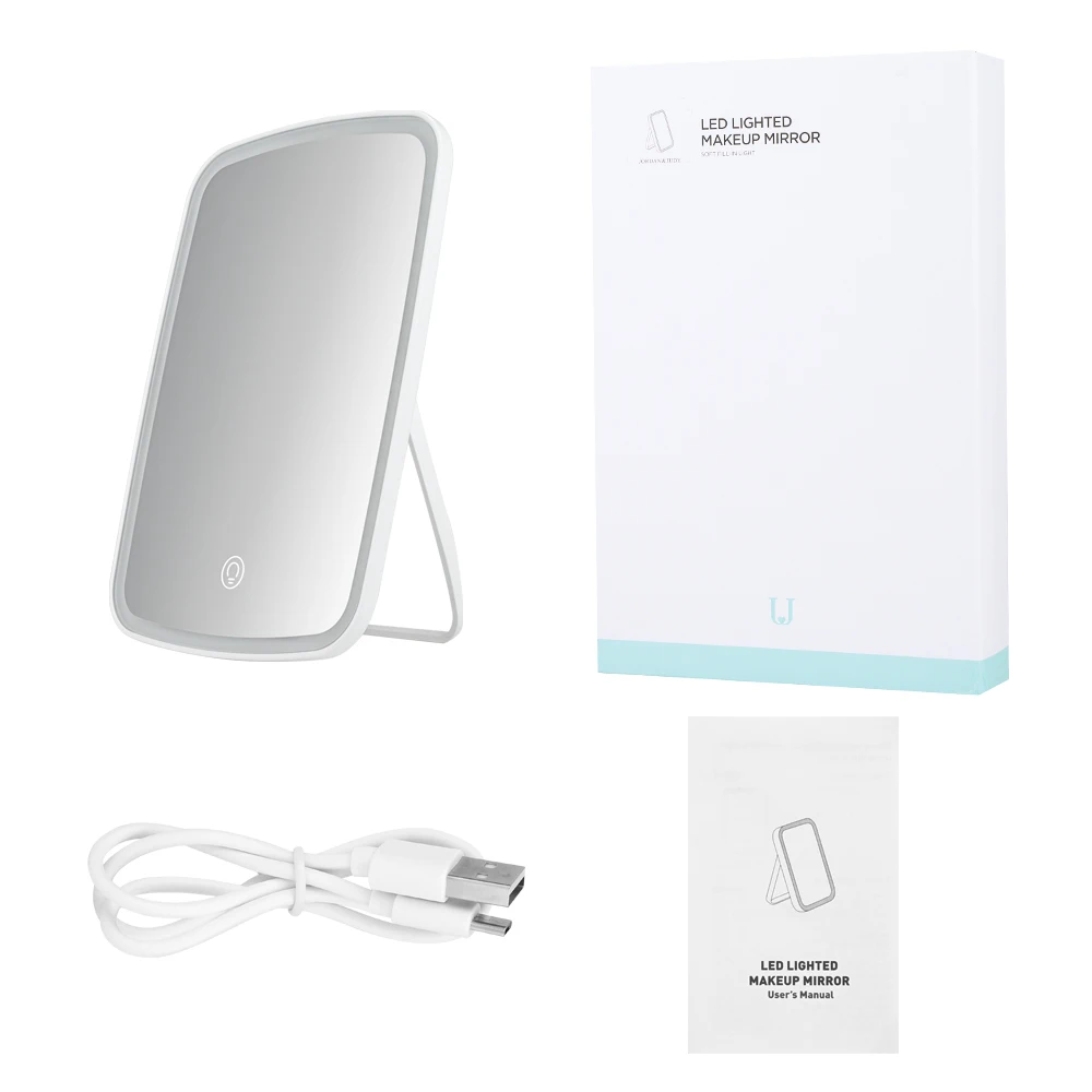 

Led Make Up Mirror With Light Touch Dimmer Switch Battery Makeup Foldable Cosmetic Mirrors for Tabletop Bathroom Travel