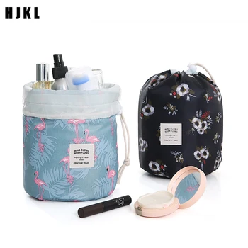 買取 Hjkl女性怠惰な巾着化粧品袋ラウンド旅行化粧ポーチオーガナイザーギフトファッションケース収納ポーチトイレタリー美容キットnecese