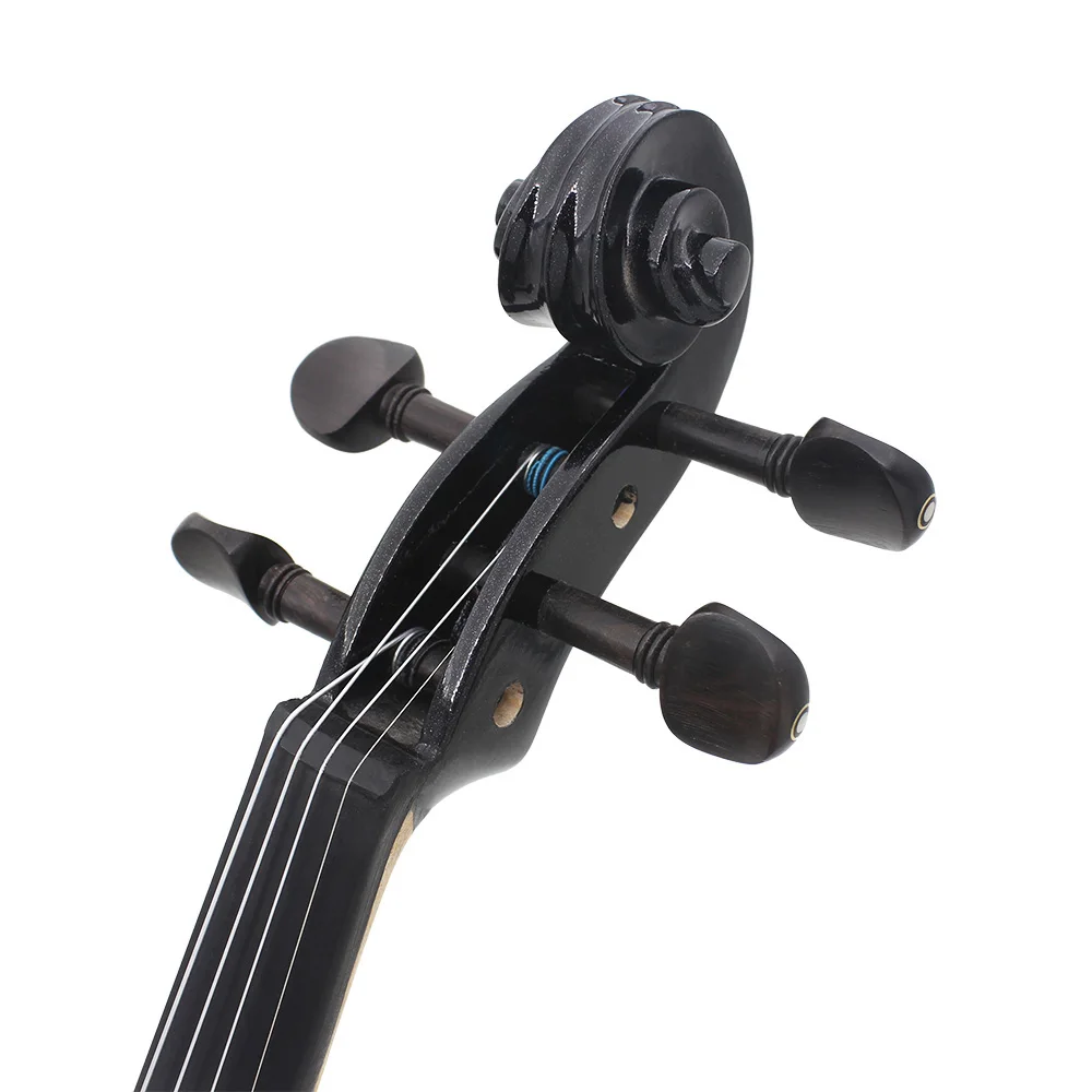 4/4 Electric Silent Violin Fiddle Musical Instrument Blue Electric Violin With Accessories Case Cable Headphone For Music Lovers