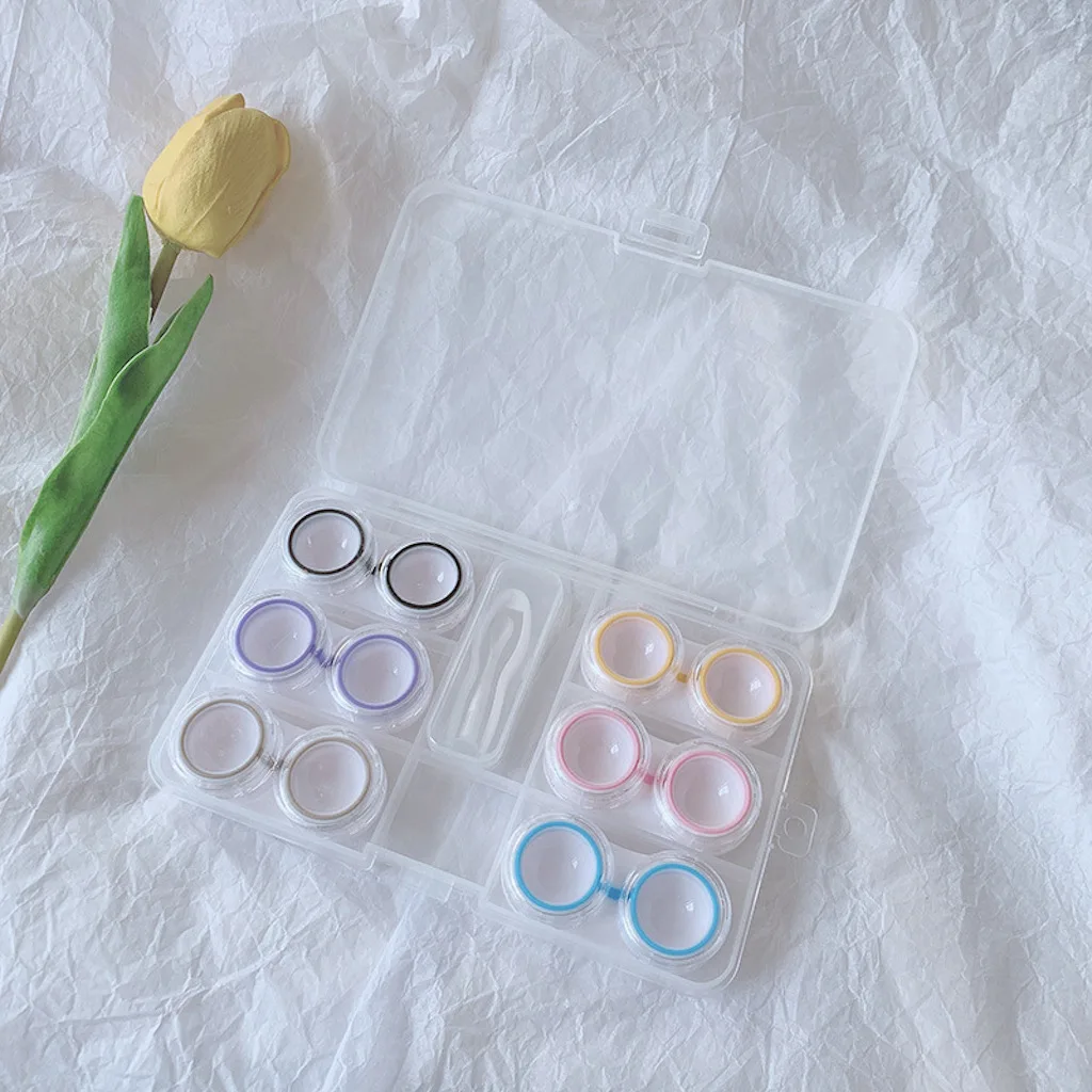 New Upgrade 6 Pairs Contact Lens Case Cosmetic Contact Lenses Display
