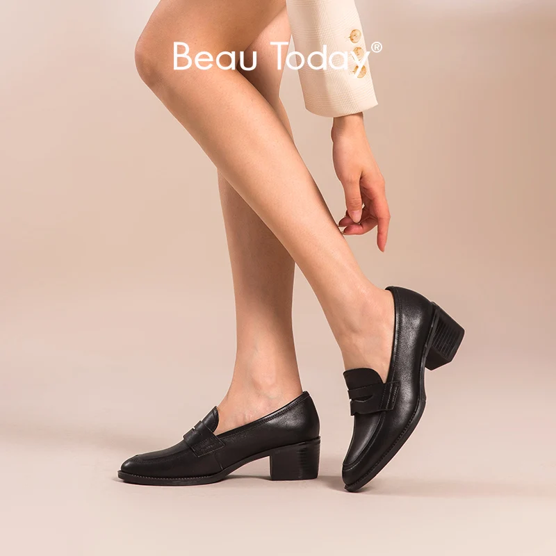 Round Toe | Penny Loafers Womens | Cow Leather Loafers | Brown Leather - Aliexpress
