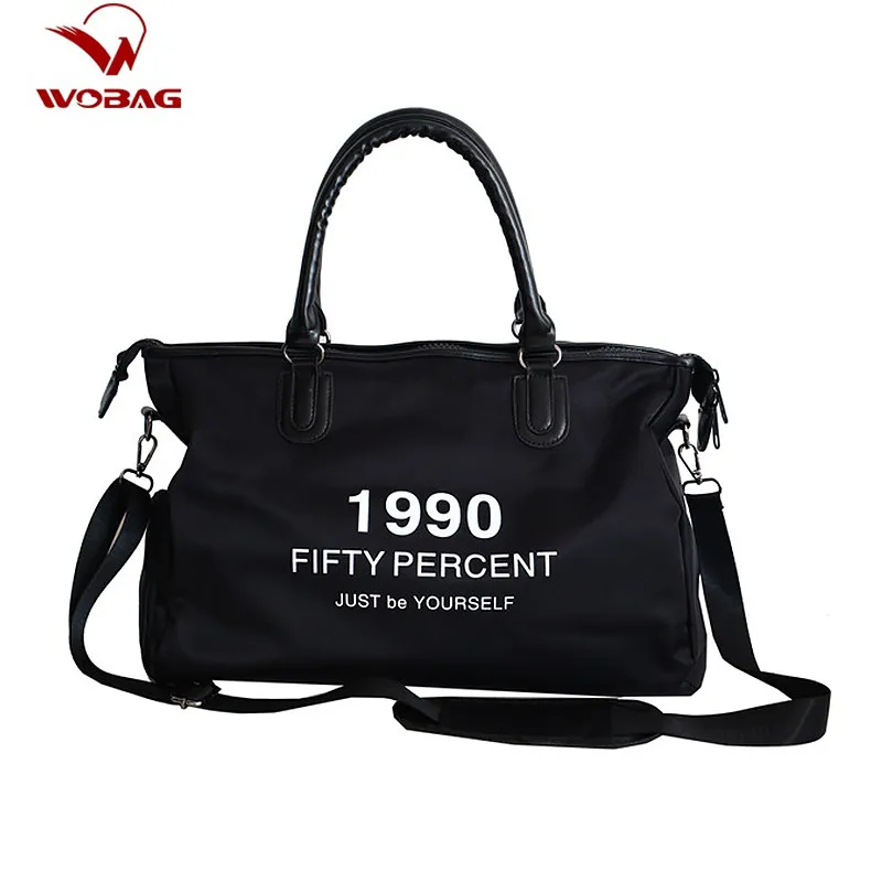 

Fashion Men Messenger Shoulder High Capacity Overnight Bags Women Oxford Cloth Travel Bag Letter and Digital Pattern Handbag