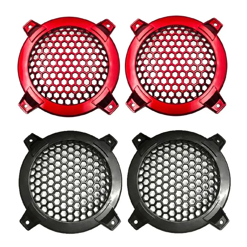 83XC 1Pair 4Inch Audio Speakers Protective Cover Case Tweeter Speaker Grill Mesh DIY For Home