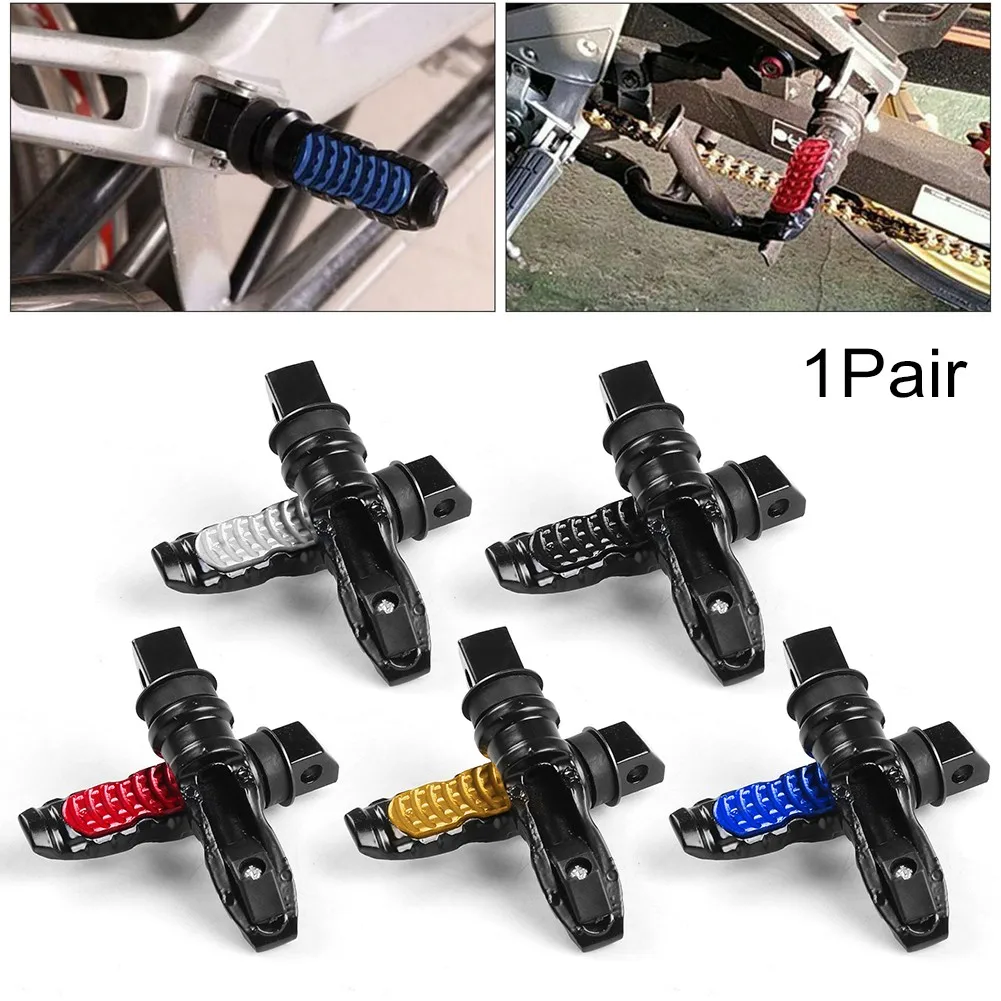 Motorcycle Foot Pedals Footrests 1pair Rear Passenger Aluminum Scooter Motorbike Pedal Modification