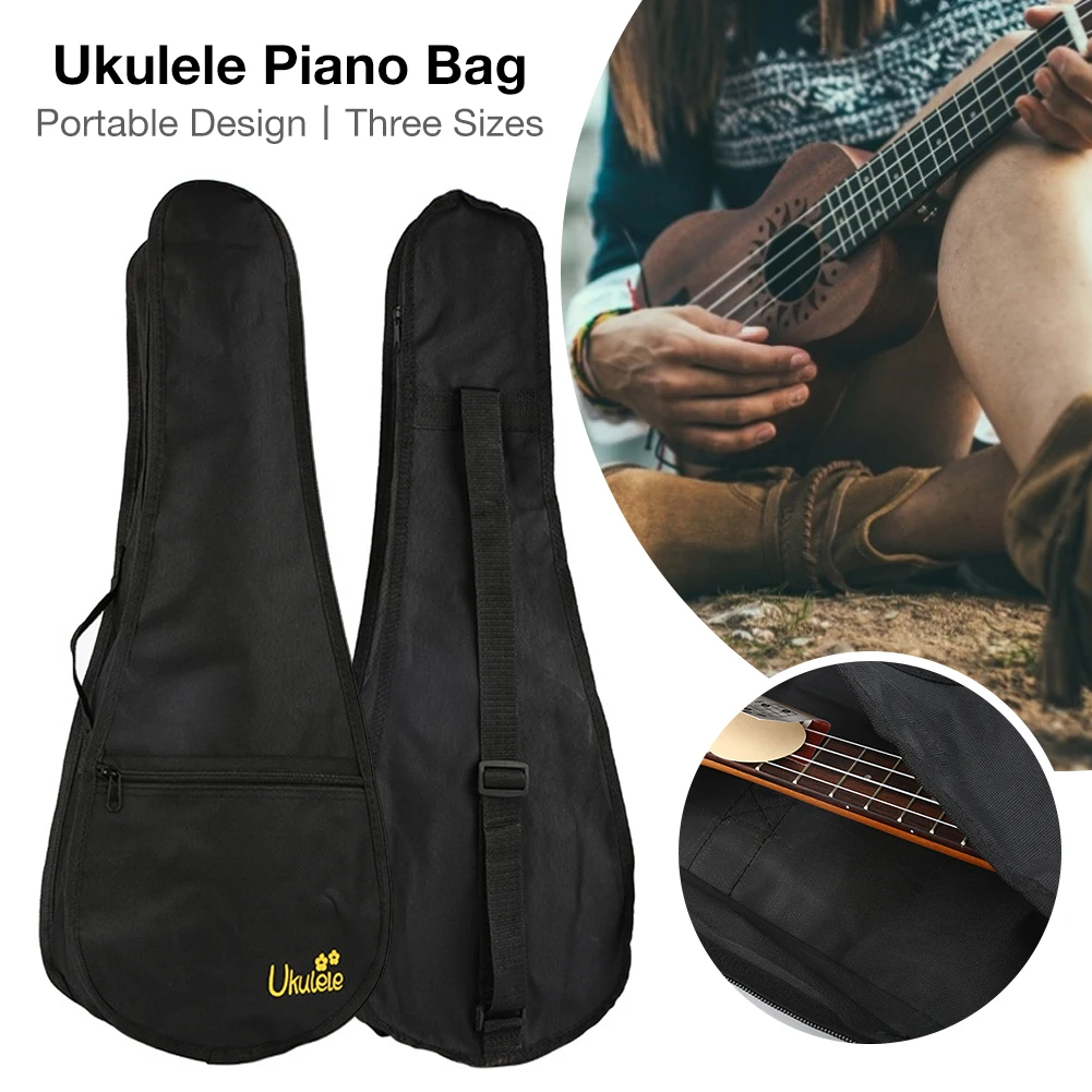 

21 23 26 Inch Lack Ukulele Bag Case Soft Case Monolayer Padding Storage Bag Single Shoulder Backpack Padded Musical Instrument