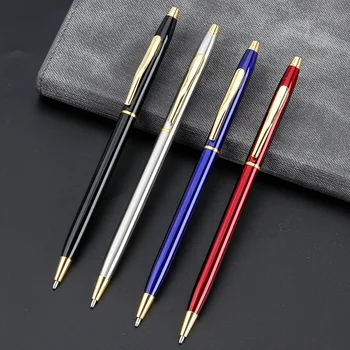 

Creative Rotatable Thin Metal Ballpoint Pen Ballpoint Pen Office Ballpoint Stationery Business Gifts Metal Pen