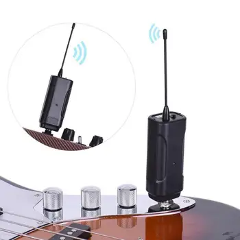 

VHF 271MHz Wireless Guitar System Transmitter Receiver Built-in Rechargeable Battery for Electric Guitar Bass