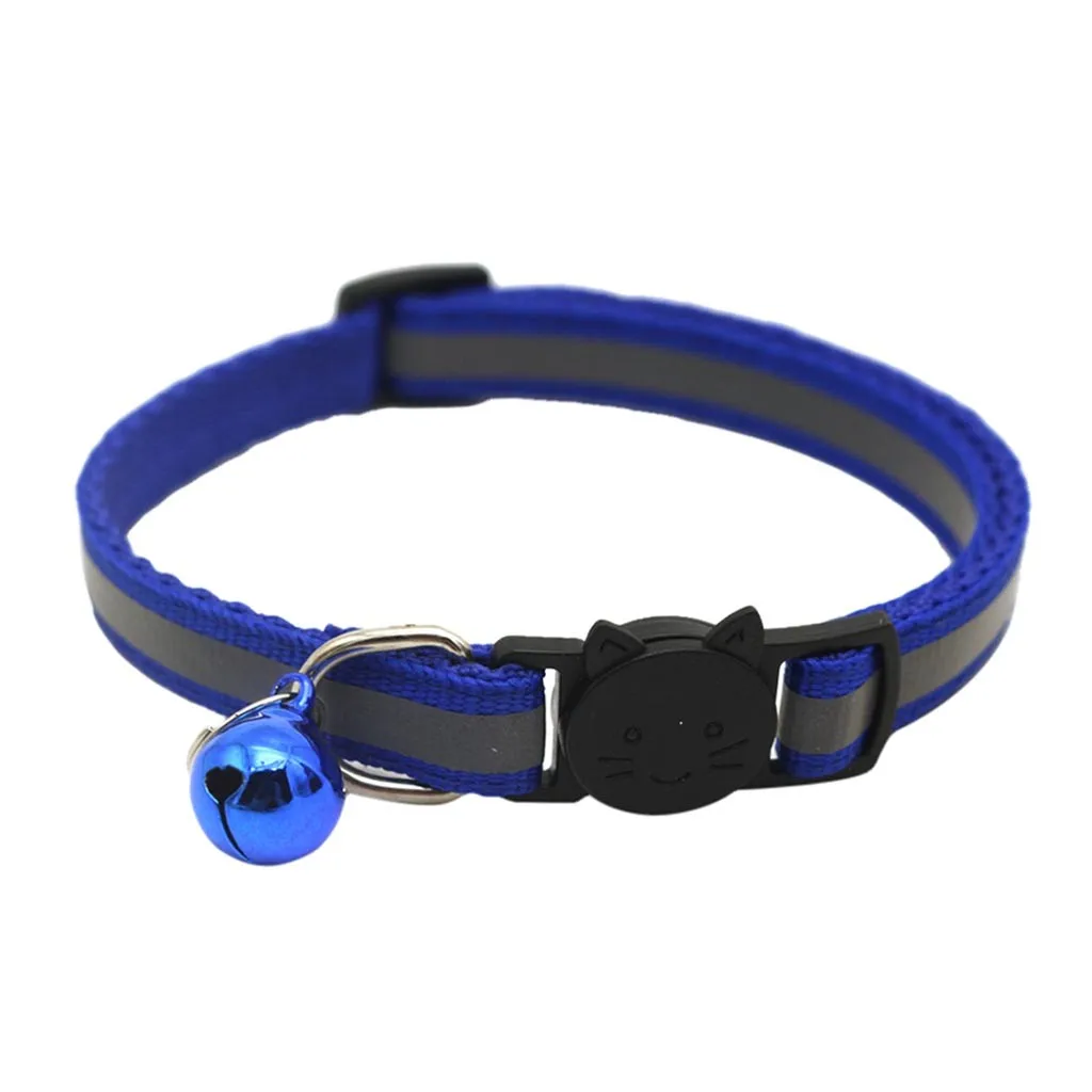 6 PACK Reflective Cat Collars Safety Quick Release with Bell- Adjustable 19-32cm Personalized Cat Collars Leash Cat Collar Lead