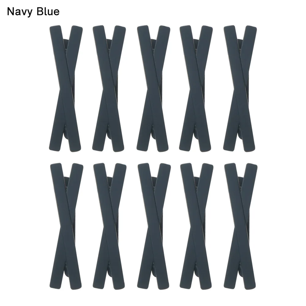 navy blue 10 шт. Уникальный Модный корейский стиль Карамельный цвет заколки для девочек оснастки зажим для волос принцесса заколки детские Головные уборы аксессуары - Цвет: navy blue