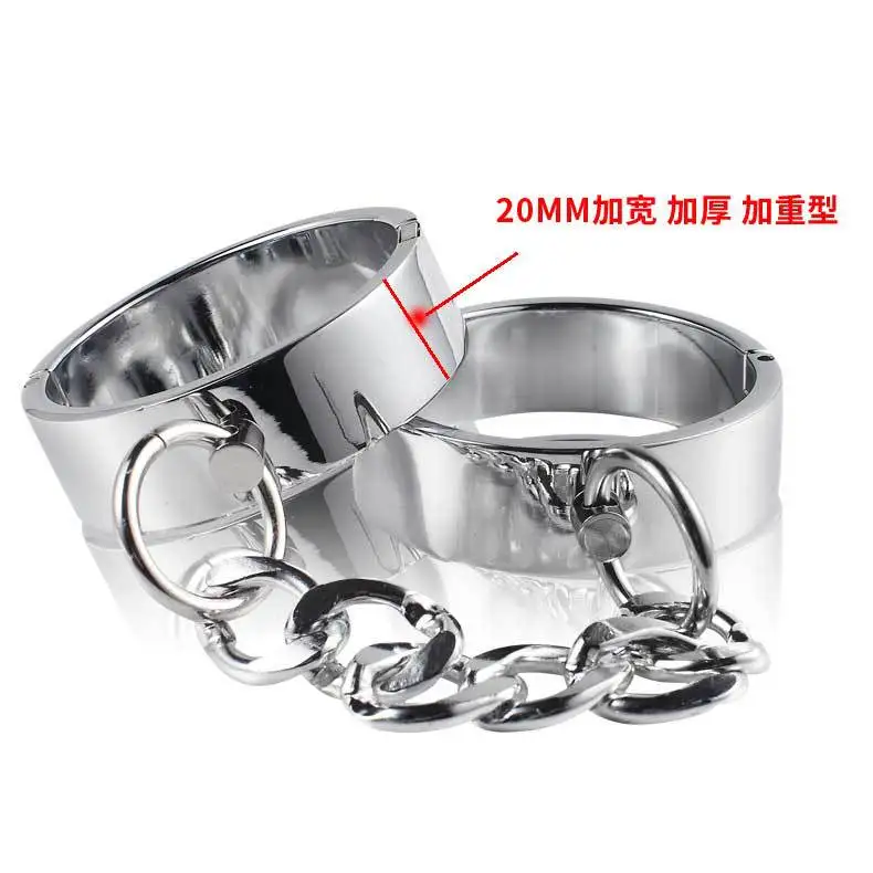 Сверхмощные наручники Footcuff секс-игрушка с металлическим сексуальным помощью связанные поставки флирт браслет с овальными деталями