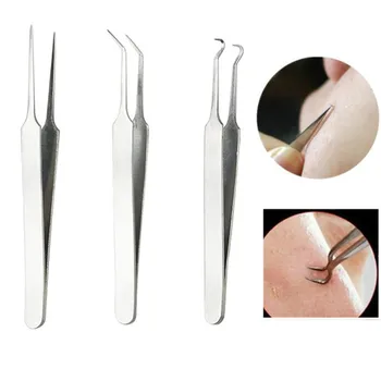 

Blackhead Remover Tool Kit Acne Blemish Pimple Extractor Remover Needles Bend Curved Blackhead Acne Clip Tweezer Face Care Tool