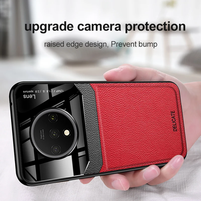 Eqvvol Luxury Leather PU Case For OnePlus 7t Pro 7 6t 6 Mate Full Cover One Plus Silicone Shockproof Cases Coque | Мобильные