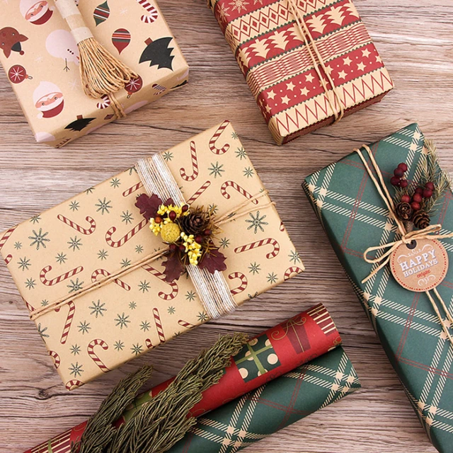 Kraft Wrapping Paper Sheets Christmas Gift Wrapping Paper Rolls