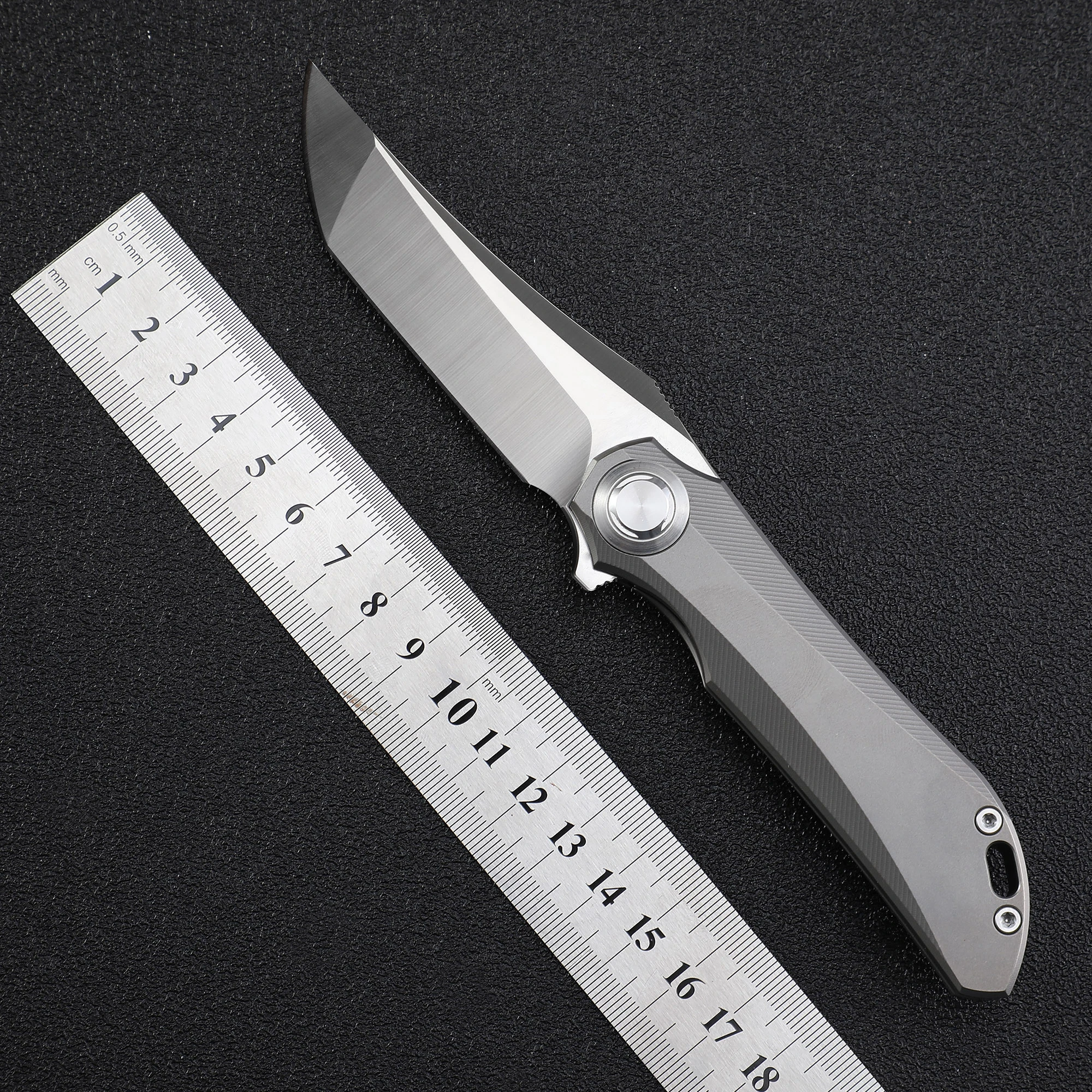 TWOSUN TS196 M390 steel blade folding Knife KVT ceramics ball bearings