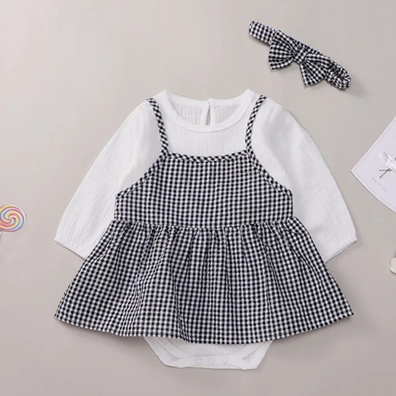 k3003 White Black Летняя новорожденная детская одежда тонкая ковбойские комбинезоны с длинными рукавами и комбинезон 0-3 лет старый комбинезон для младенцев мальчиков девочек - Цвет: k3003 White Black