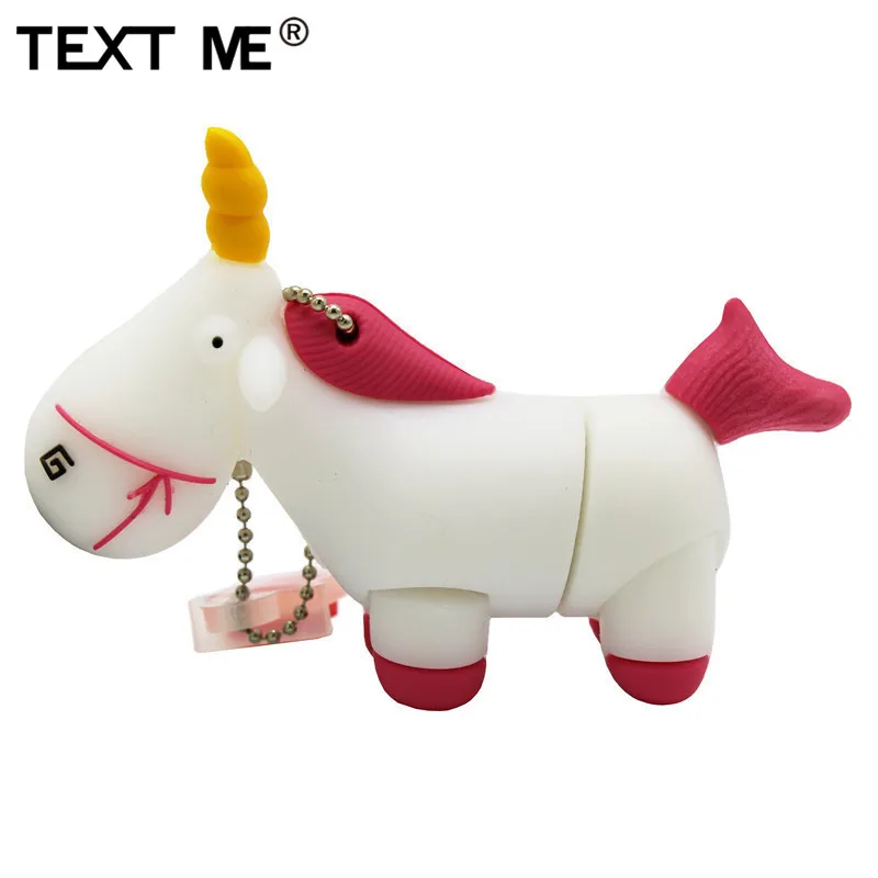 Usb флеш накопитель TEXT ME в виде милого мультяшного единорога usb 2 0 4 ГБ 8 16 32 флэш usb|USB