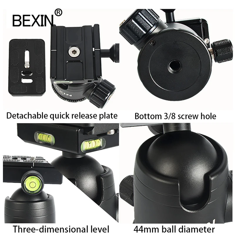 BEXIN Professional Tripod Ball Head 360 Angle