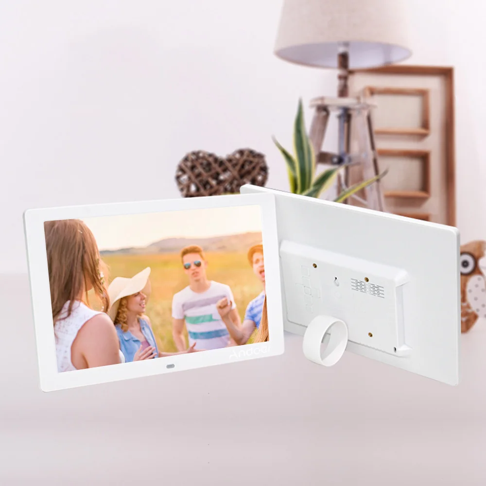 Andoer LED Screen Digital Photo Frame Eletronic Picture Album High Resolution Clock Calendar Video Player with Remote Control