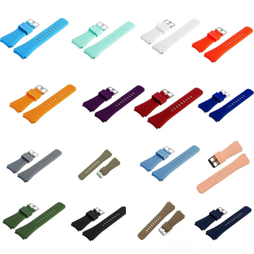 Sport Soft Silicone Strap for Samsung Gear S3 Frontier Classic Watch Band Replacement Pure Color Smart Wristband Bracelet