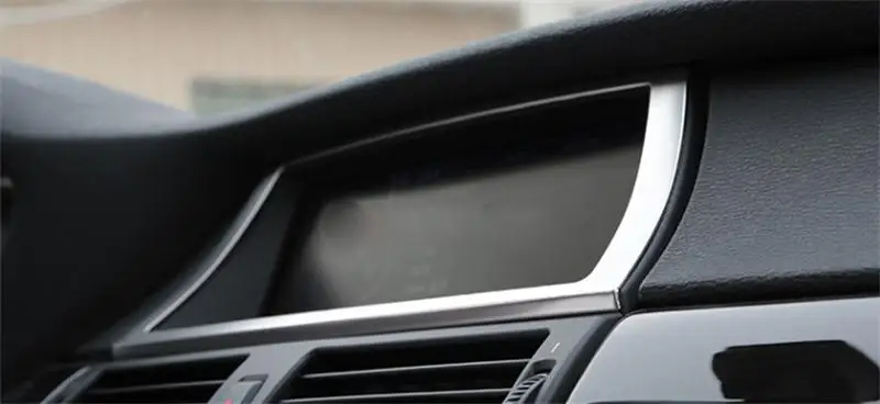 Автомобильный Стайлинг из углеродного волокна навигационная декоративная рамка полосовые покрытия наклейки отделка для BMW X5 X6 E70 E71 интерьерные авто аксессуары