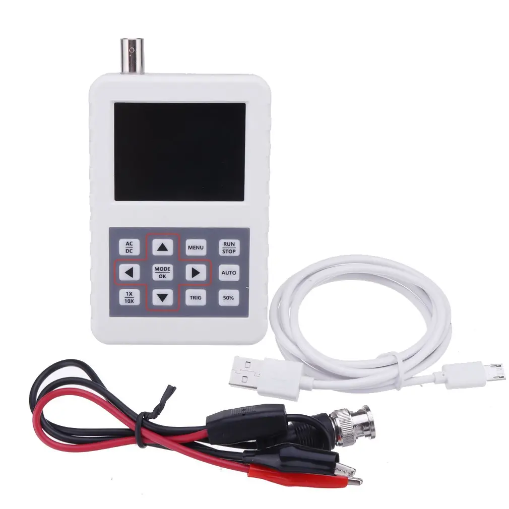 

Handheld Oscilloscope High Precision 5Mhz Bandwidth 20M/200M Sampling Rate 2.4 Inch Lcd Screen One Key Auto Oscilloscope