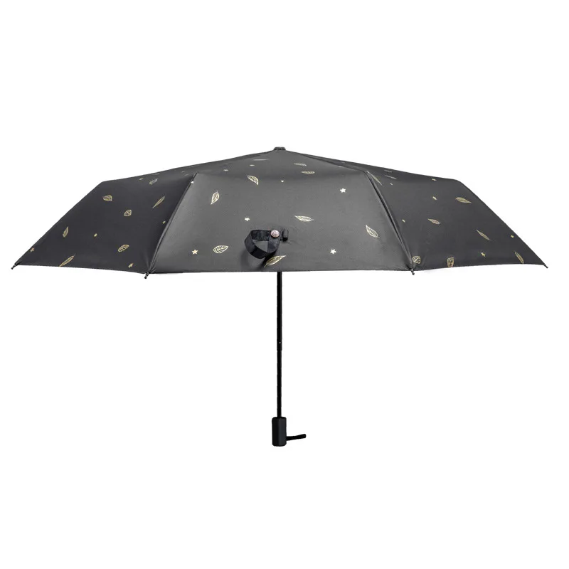 Креативный всепогодный зонтик виниловый зонтик УФ-Защитный зонтик женский солнцезащитный трехскладной складной зонт оптом