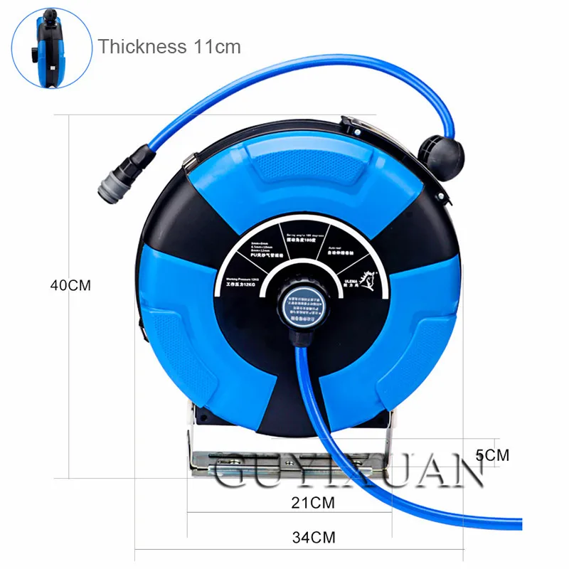 Пневматическая полиуретановая Зажимная труба для ремонта автомобиля, пневматическая труба, автоматическая катушка для шланга для восстановления автомобиля, автоматическая выдвижная катушка для шланга