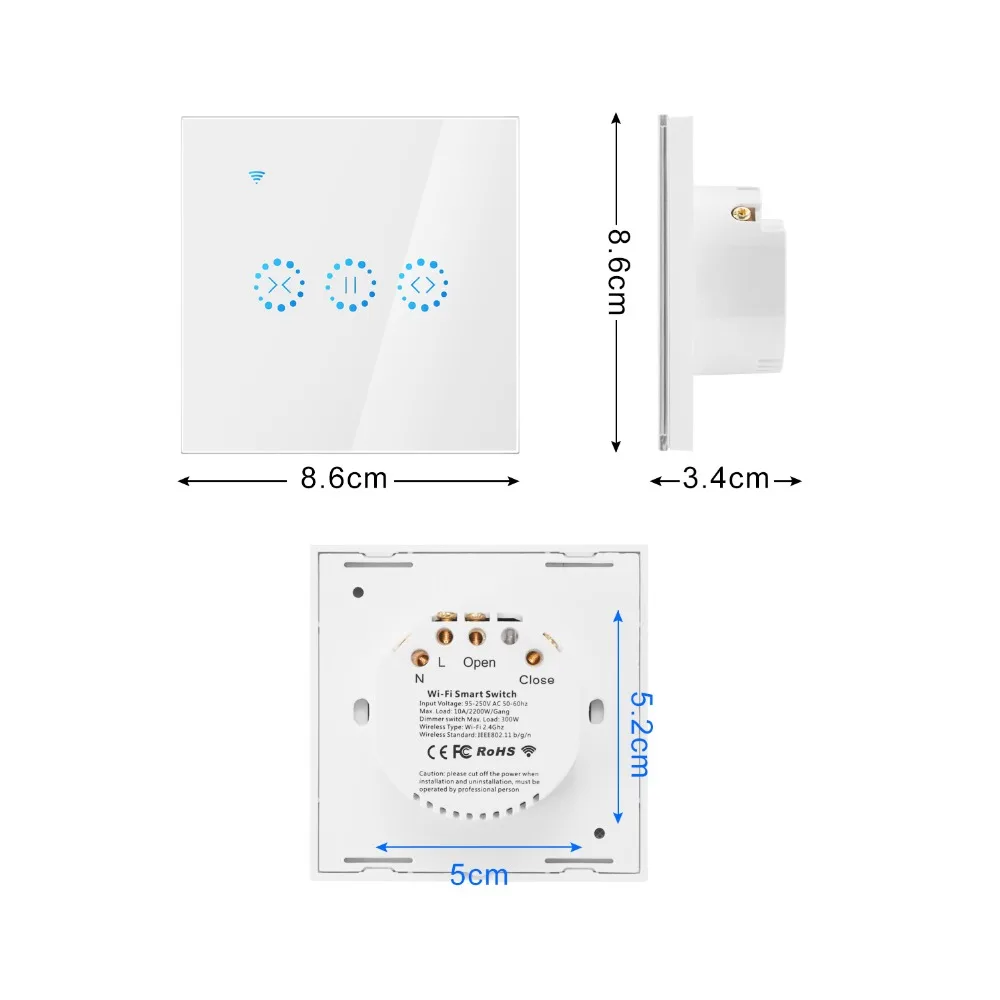 Wifi умный переключатель для занавесок Умный дом wifi электрические сенсорные жалюзи переключатель для занавесок приложение Голосовое управление универсальный дизайн