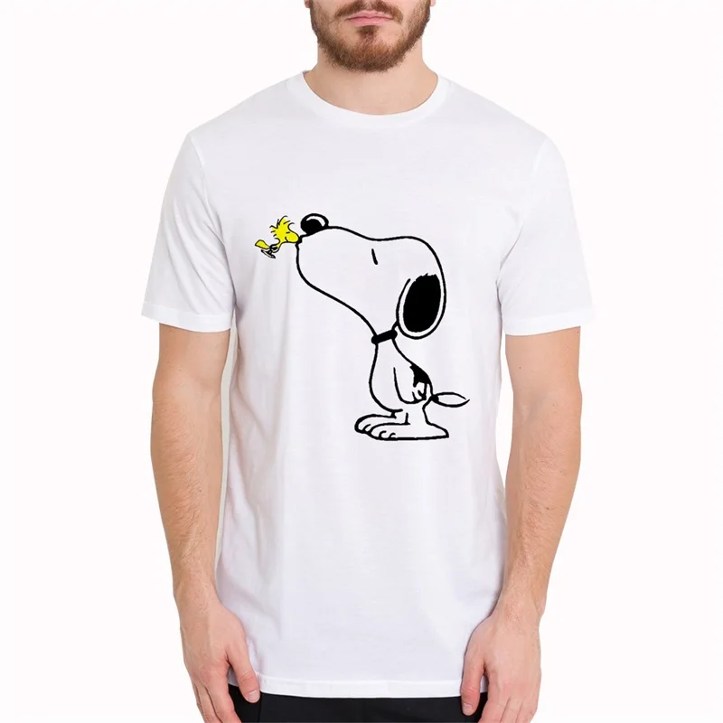 

2019 Fashion Tshirt Snoopie Peanuts Cartoon Print Short Sleeve Comic Streetwear Tops Tees Female T-shirt Casual Brand Clothing